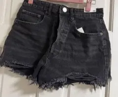 【ZARA】ダークグレー カットオフショートパンツ 38