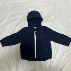 ネイビー フード付きアウター　ポロベビー