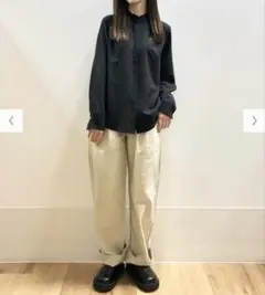 ユニクロ新品タグ付きフリルブラウスブラック