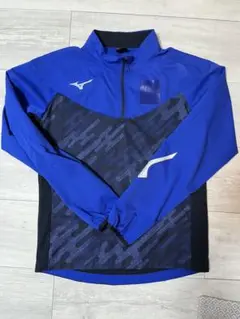 Mizuno ハーフジップ ピステ M 青　上下セット