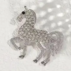 激レア max mara ブローチ シルバー クリスタル タツノオトシゴ ベア