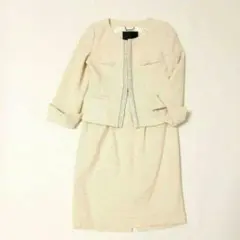 アンタイトル ツイードラメノーカラージャケットスカートセットアップ 入学式