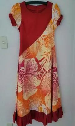 赤×オレンジドレス★フラダンス