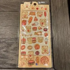 クマ型食べ物モチーフシールセット