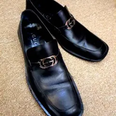GUCCI メンズ ローファー ブラック レザー 27.5㎝　42 1/2 Eのサムネイル
