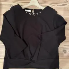 Feroux ビジュー装飾 ブラック トップスのサムネイル