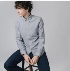LACOSTE マイクロチェックジャージシャツ 半袖シャツ 41-L - メルカリ