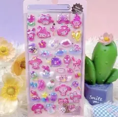 3Dリリーフステッカー ピンク　マイメロ