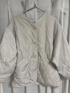 キルティングジャケット　白