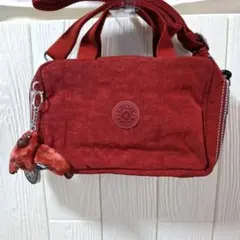 【希少】Kipling ショルダーバッグ チャーム付き(ランチクーラーバッグ)