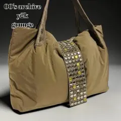 archive 00s Y2K Studded Tote Bag bronze