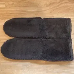 無印 ボアフリース ルームソックス ブラウン