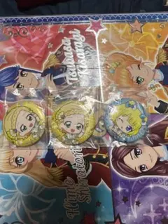 アイカツ　プリパラ あそーと ひなき　みれぃ缶バッジ　ガチャ3点セット