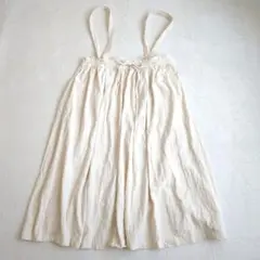 美品✨TUTIE ツチエ◇タックフレアスカート サス付 コットン ゆったり