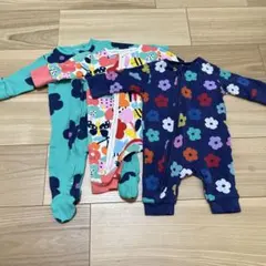 NEXT ベビー ロンパース 花柄 ネイビー グリーン　ピンク　長袖　60のサムネイル
