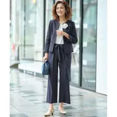 GeeRA [ワイドパンツ]ツイードジャケットパンツスーツ