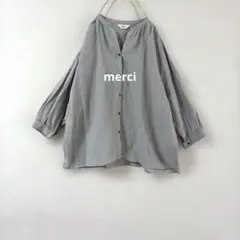 美品✨ミーリーMERI シャツ オーバーサイズ ストライプ 体型カバー 