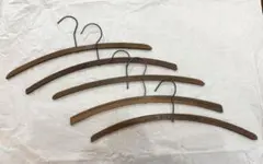 40s VINTAGE HANGER T.H. ハンガー 2本 文字入 片側両面 - メルカリ