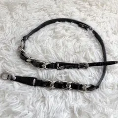 TOGA PULLA 17AW ウエスタンベルト 美品 TOGA PULLA◇DOUBLE BUCKLE BELT/ベルト/レザー/CML/無地/レディース