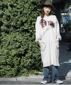 スウェットロングワンピース