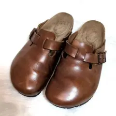 美品 ビルケンシュトック ボストン 24.5㎝ ブラウン サンダル レザー
