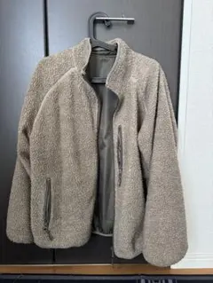 リバーシブル フリースジャケット L ベージュ・カーキ