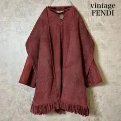 美品 21年 FENDI ムートン ラムレザーコート メンズ 本毛皮 AA574 