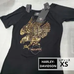 HARLEY-DAVIDSON 金色鷲デザイン Tシャツ