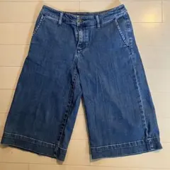 無印良品　デニムワイドハーフパンツ デニムブルー64のサムネイル