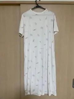 ジェラートピケ　動物柄 Tシャツドレス