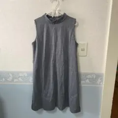⭐️feroux グレー ノースリーブ ひざ丈ワンピース