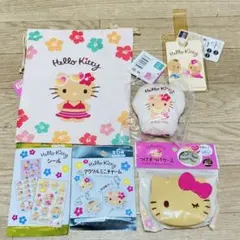 日焼けキティ 巾着 つけまつげケース ミニチャーム キーホルダー ダイソー