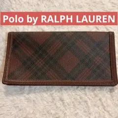 Polo by RALPH LAUREN 長財布 チェック柄 ブラウン