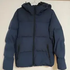 GU　ヒートパデッドブルゾン　ネイビー　ダウンジャケット