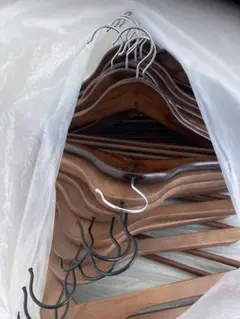 木製衣類ハンガー 25本セット