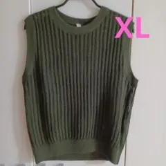 UNIQLO メッシュクルーネック　ショートセーター 　ノースリーブ　XL