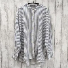 【 CIAOPANIC TYPY 】バンドカラーシャツ ストライプ
