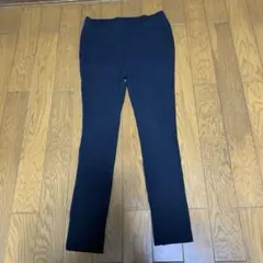 UNIQLOレギンスパンツ リブ編み 黒パンツ ゴムウエスト　Lサイズ