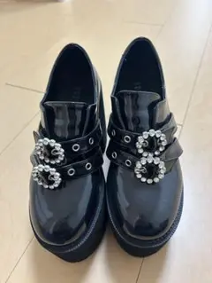靴 ダブルバックル厚底シューズ 39