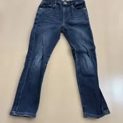 ダークブルー ストレートパンツ (ゴム入りウエスト)120