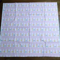 ウサギ　綿麻生地 約104cm x 110cm　KIYOHARA　プティデポーム