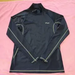 FILA ネイビー ハイネック ラッシュガード M