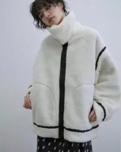 ADAM ET ROPEアダムエロペ リバーシブル ボアジャケット ブルゾン S