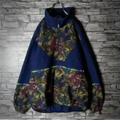 希少80ｓ90ｓ☆アディダスハーフジップフリースジャケット デサント ヒップロゴ