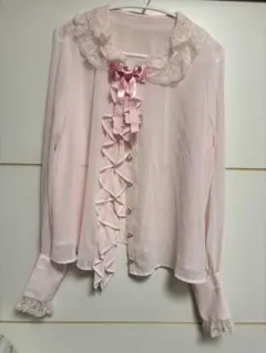 Angelic Pretty レース襟フリルブラウス ピンクのサムネイル