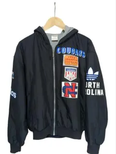 90s adidas NORTH CAROLINA フード中綿ジャケット