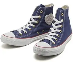 美品　22.5cm★ コンバース オールスター ハートパッチ デニム ハイ