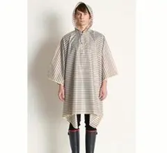 ダンケ　DANKE レインポンチョ　男女兼用　ボーダー　ストライプ　ブルー✕赤のサムネイル