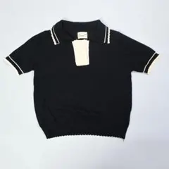 Elcamino 半袖 ポロシャツ ブラック トップス Tシャツ