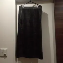 ダークグレー コーデュロイ タイトスカート